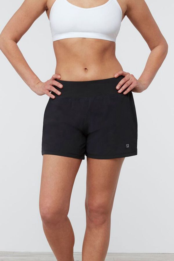 Fila Double Layer Women's Shorts - Black,NZ 864-23571